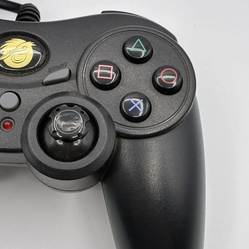 Pelican PL-6688 Wired Controller for Sony PlayStation 1 2 PS1 PS2 Black Dual